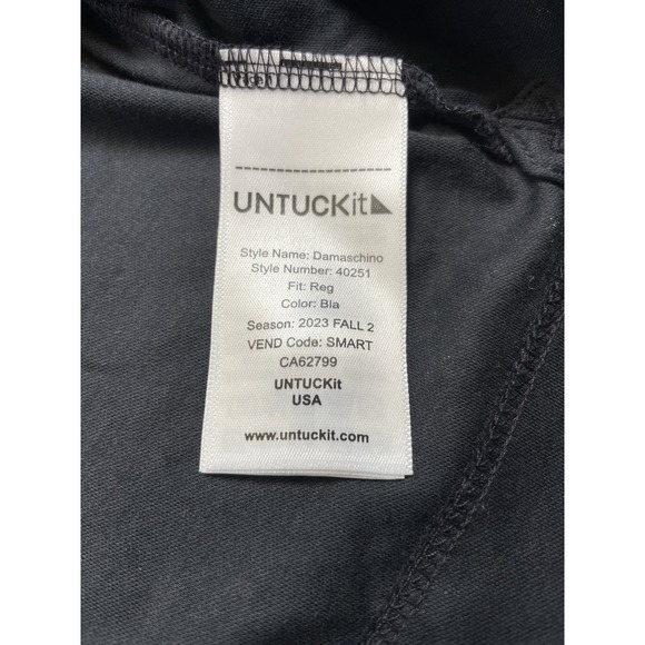 UnTuckit Men's Black Long Sleeve Cotton Polo Shirt XL‎ Preppy Dadcore Pullover - Picture 7 of 10